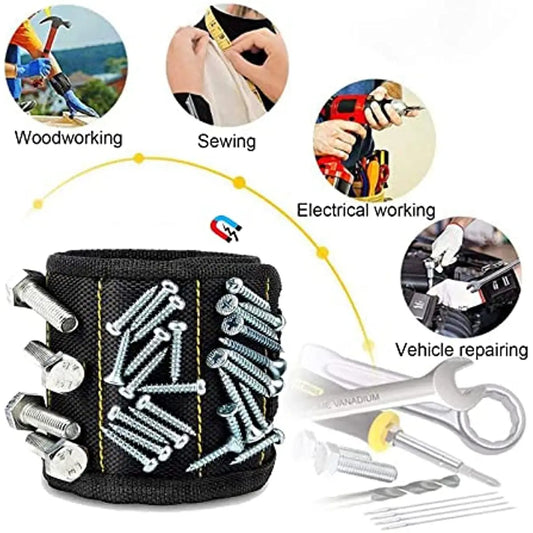 Magnetic Wristband Tool Holder – Hands-Free Screw & Bit Organiser