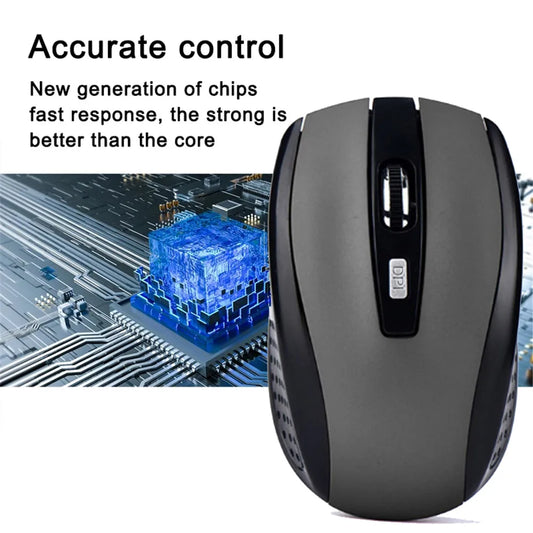 2.4G Slim Wireless Mouse – Silent, 1600 DPI, Mac & PC