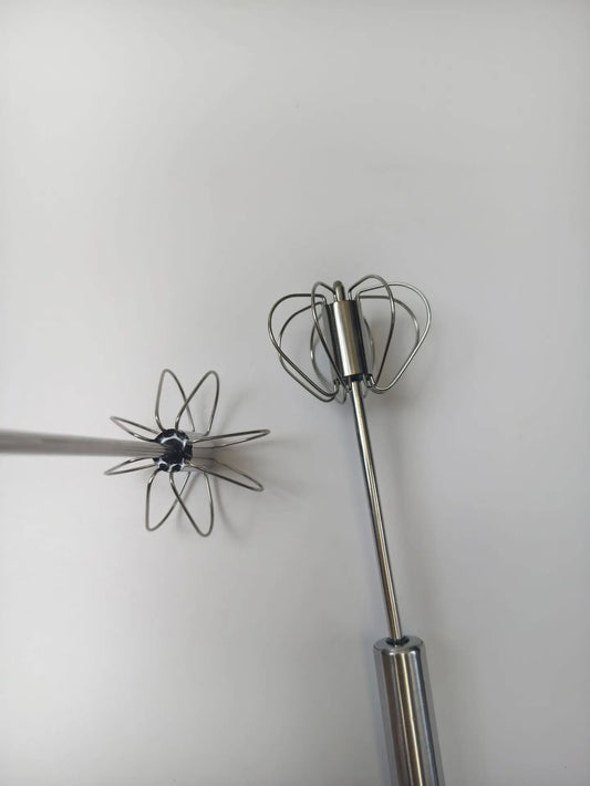 Stainless Steel Semi-Auto Egg Beater & Baking Whisk