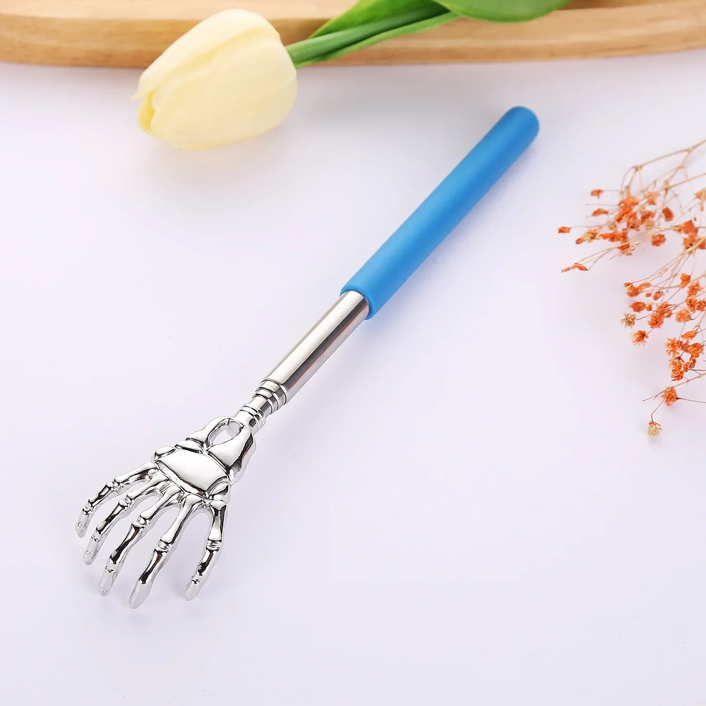 Telescopic Back Scratcher – Extendable Stainless Steel Claw for Itch Relief & Massage