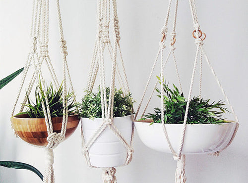 Macrame Plant Hanger – Handcrafted Boho Wall Hanging