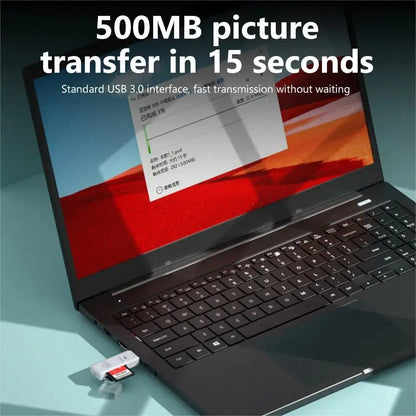 2-in-1 USB 3.0 Card Reader – MiniSD, TF & Flash Drive