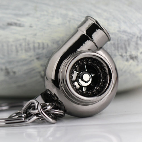 Mini Turbo Keychain – Spinning Zinc Alloy Car Fan Gift