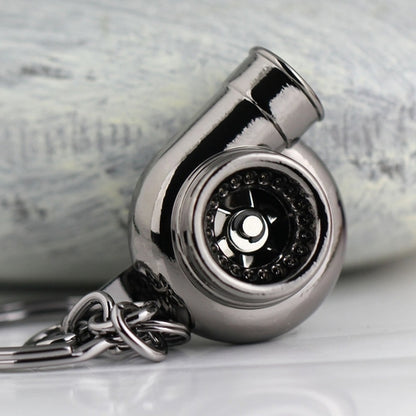 Mini Turbo Keychain – Spinning Zinc Alloy Car Fan Gift