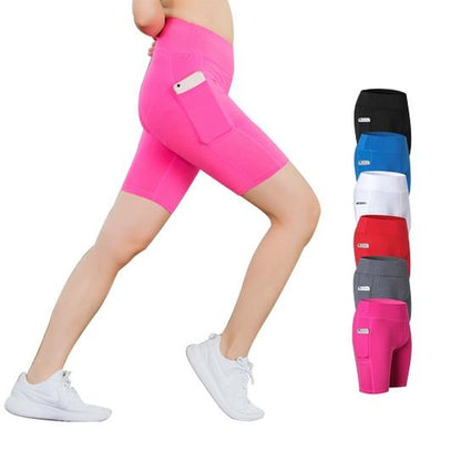 All-Season Yoga Shorts with Phone Pocket – Stretchable Activewear