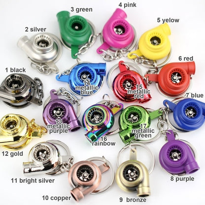 Mini Turbo Keychain – Spinning Zinc Alloy Car Fan Gift