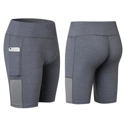 All-Season Yoga Shorts with Phone Pocket – Stretchable Activewear