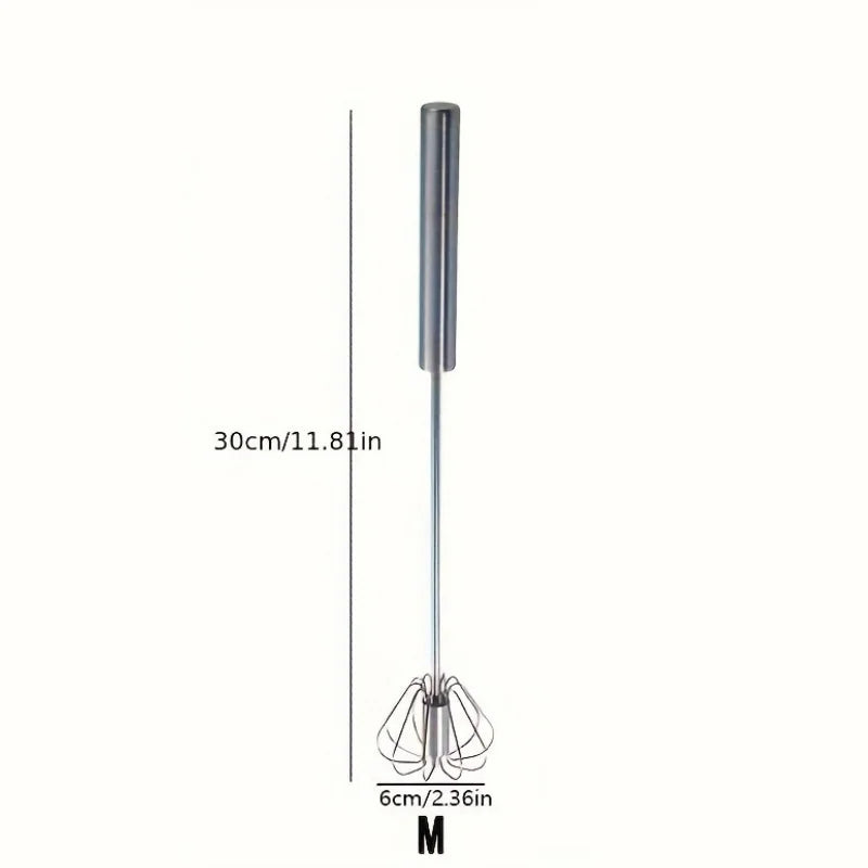 Stainless Steel Semi-Auto Egg Beater & Baking Whisk