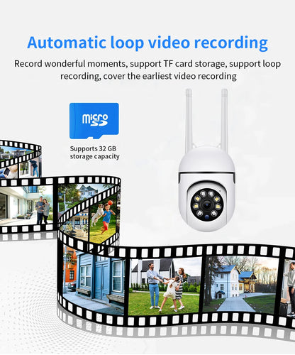 8MP WiFi PTZ Security Camera – 4X Zoom, Night Vision & Two-Way Audio