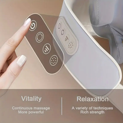 Electric Neck Massager, Portable Smart Cervical Massage-Grey-3
