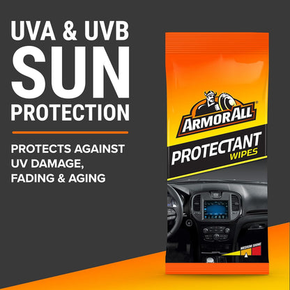 Interior Car Protectant Wipes with UV Protection, 60 Count