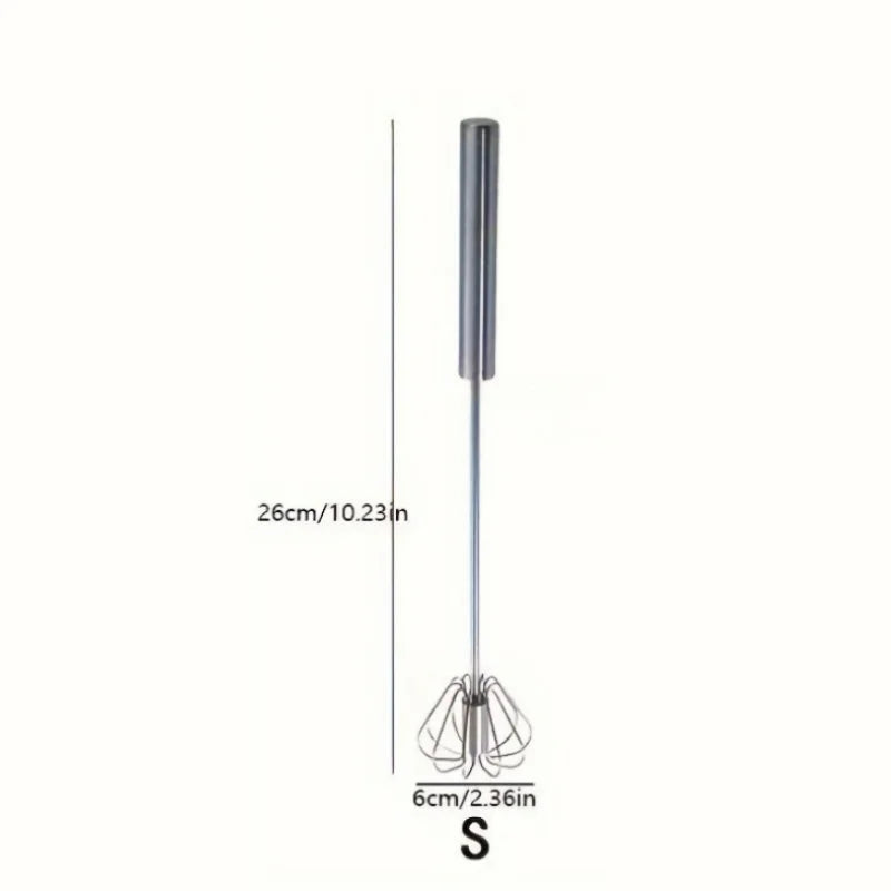 Stainless Steel Semi-Auto Egg Beater & Baking Whisk
