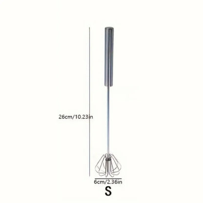 Stainless Steel Semi-Auto Egg Beater & Baking Whisk