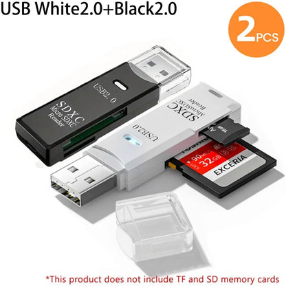 2-in-1 USB 3.0 Card Reader – MiniSD, TF & Flash Drive