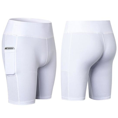 All-Season Yoga Shorts with Phone Pocket – Stretchable Activewear