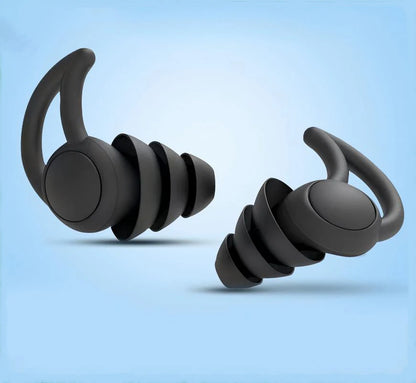 Reusable Silicone Ear Plugs – 3-Layer Noise Cancelling Sleep Buds