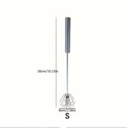 Stainless Steel Semi-Auto Egg Beater & Baking Whisk