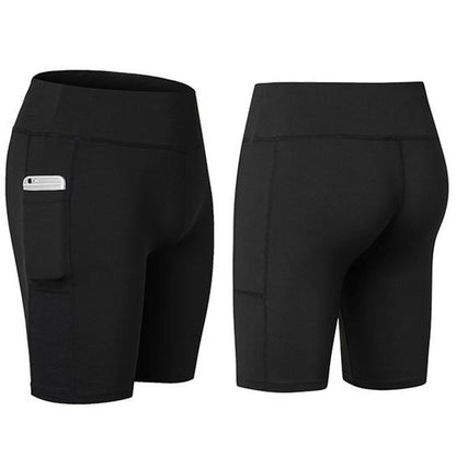 All-Season Yoga Shorts with Phone Pocket – Stretchable Activewear