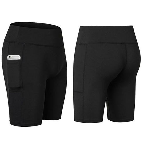 All-Season Yoga Shorts with Phone Pocket – Stretchable Activewear