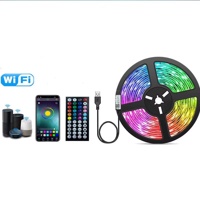 LED Strip Lights RGB 3535 ,5V 1M-30M,16 Million Colors, RGB , Led Strip Lighting Music Sync, Color Changing for Party Home