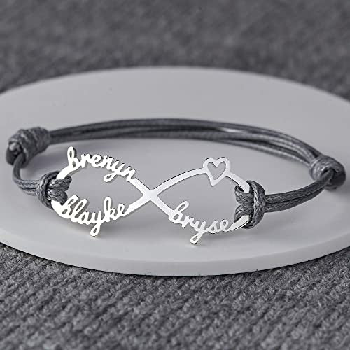 Personalised Mum Bracelet with Kids' Names – Infinity Jewellery Gift