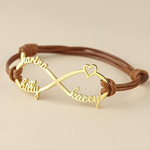 Personalised Mum Bracelet with Kids' Names – Infinity Jewellery Gift