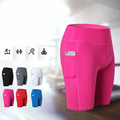 All-Season Yoga Shorts with Phone Pocket – Stretchable Activewear