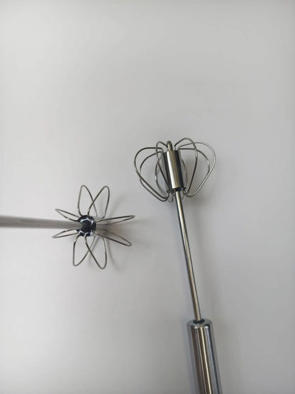 Stainless Steel Semi-Auto Egg Beater & Baking Whisk