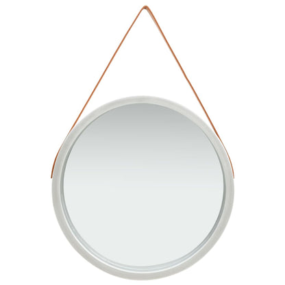 NNEVL Wall Mirror with Strap 60 cm Silver-0