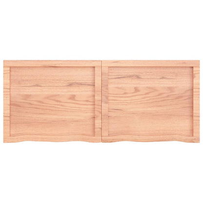 NNEVL Table Top Light Brown 120x50x4 cm Treated Solid Wood Oak-3