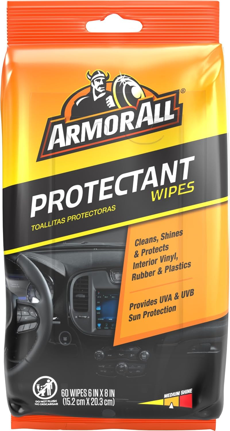 Interior Car Protectant Wipes with UV Protection, 60 Count