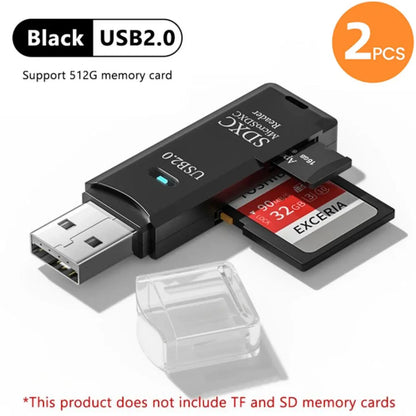 2-in-1 USB 3.0 Card Reader – MiniSD, TF & Flash Drive