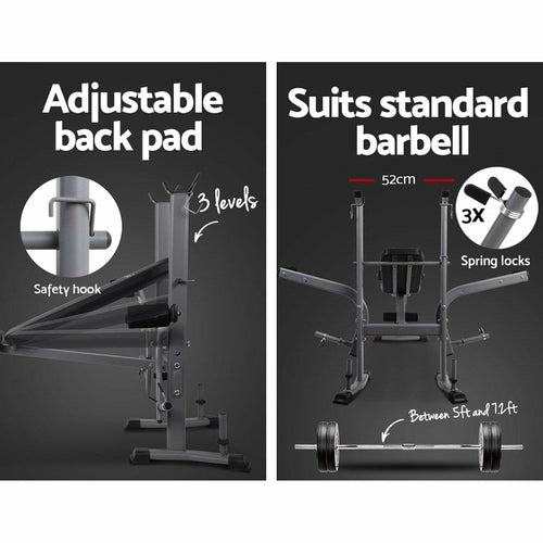 7-in-1 Adjustable Weight Bench – 200kg Capacity Home Gym Multi Station