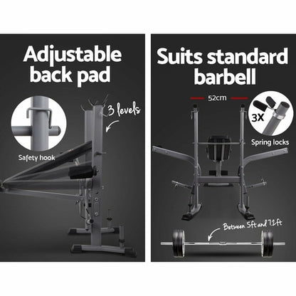 7-in-1 Adjustable Weight Bench – 200kg Capacity Home Gym Multi Station