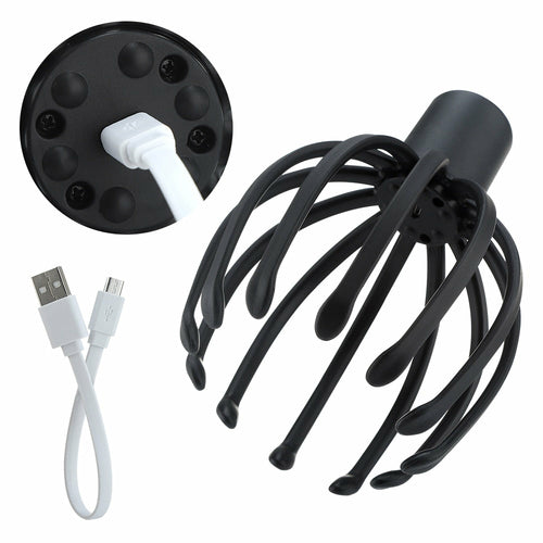 Electric Octopus Claw Scalp Massager – USB Rechargeable Stress Relief