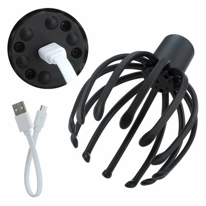Electric Octopus Claw Scalp Massager – USB Rechargeable Stress Relief