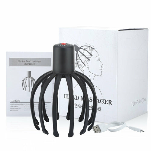 Electric Octopus Claw Scalp Massager – USB Rechargeable Stress Relief
