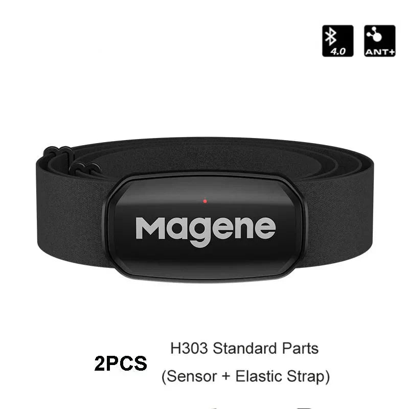 Dual Heart Rate Monitor Chest Strap 2-Pack H303 Sensors Black
