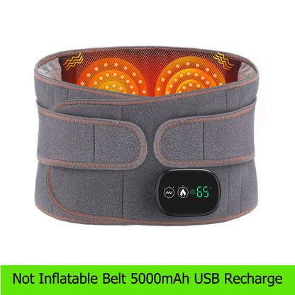 Heat Therapy Lumbar Back Brace – Vibrating Waist Massager Belt