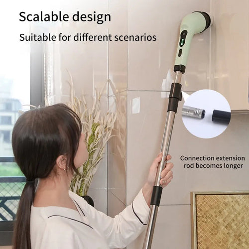 Wireless Electric Cleaning Brush – Multifunctional Bathroom & Window Scrubber