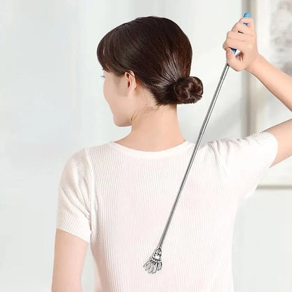 Telescopic Back Scratcher – Extendable Stainless Steel Claw for Itch Relief & Massage