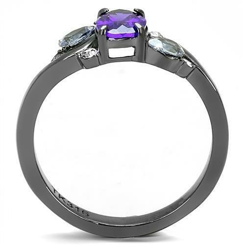 IP Light Black Stainless Steel Ring – AAA Grade (TK3169)
