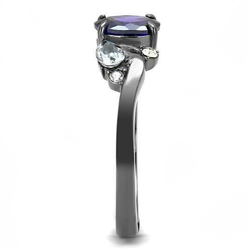IP Light Black Stainless Steel Ring – AAA Grade (TK3169)