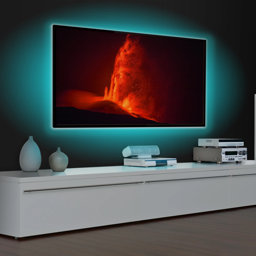 LED TV Mood Light – USB Backlight Strip with Remote, 16 Colours