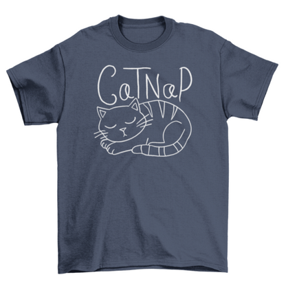 Cat Taking a Nap Graphic T-Shirt – Funny Cat Lover Tee
