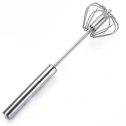 Stainless Steel Semi-Auto Egg Beater & Baking Whisk