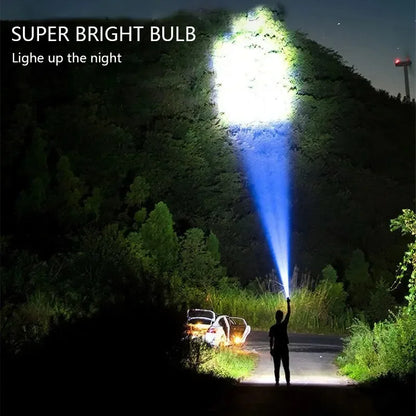 Rechargeable High-Power Flashlight with Side Light – 3 Modes