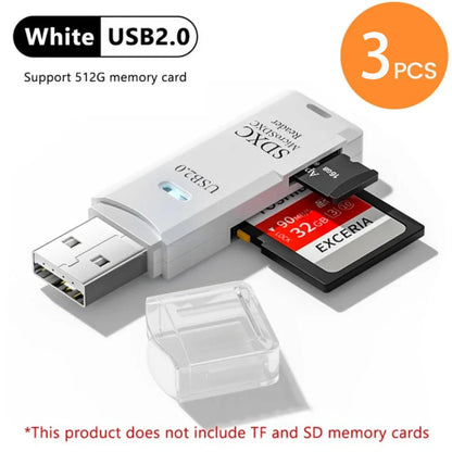 2-in-1 USB 3.0 Card Reader – MiniSD, TF & Flash Drive