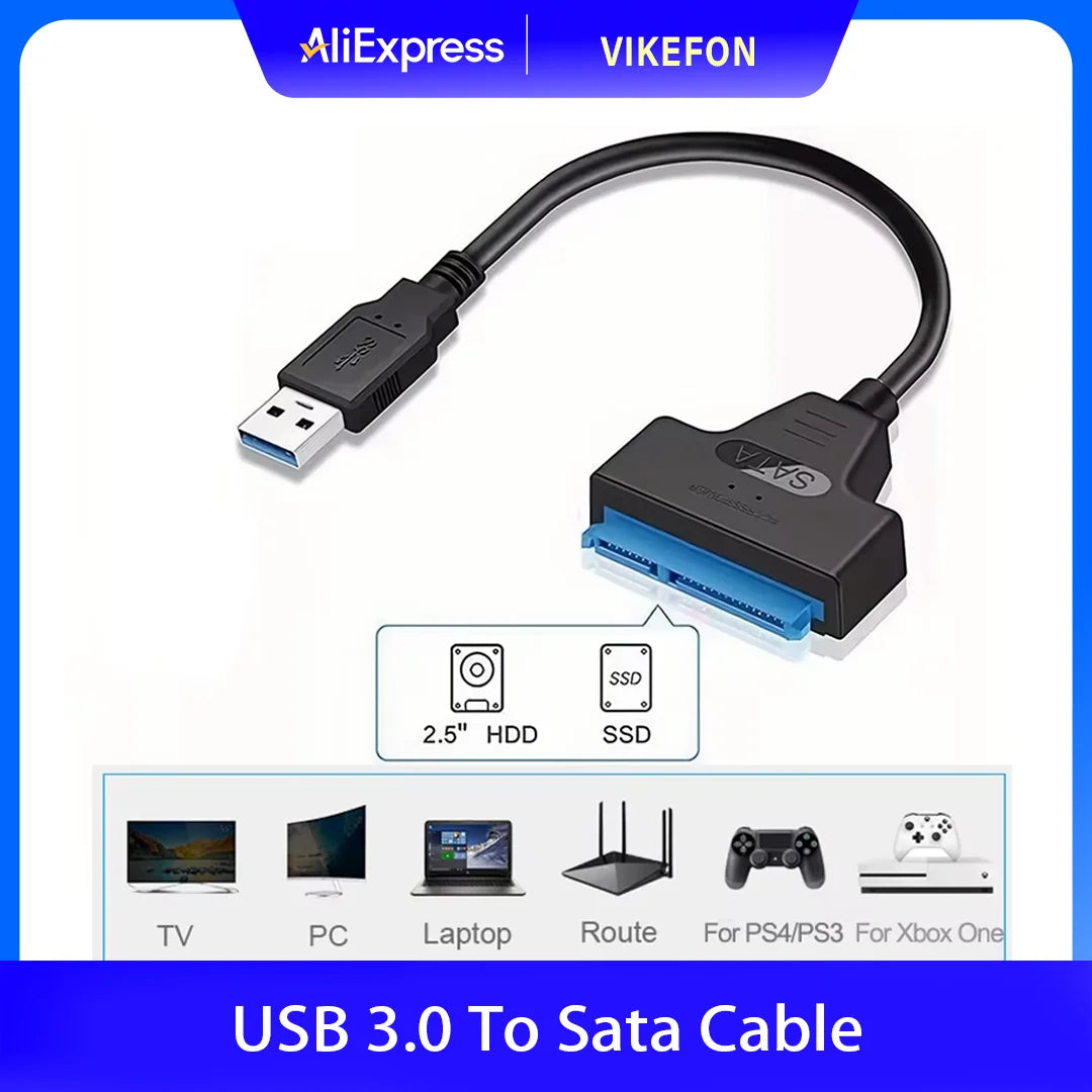 SATA to USB 3.0 Adapter Cable – For 2.5" HDD & SSD