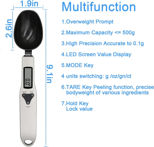 Digital Measuring Spoon Scale – Electronic Kitchen Food Scale